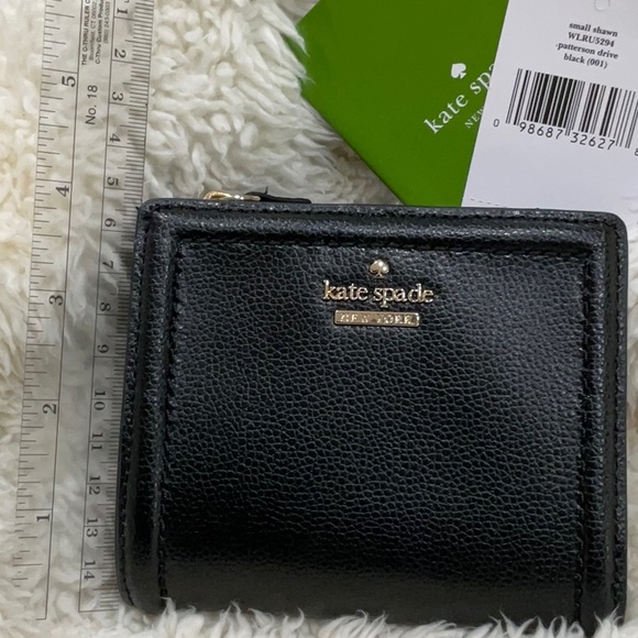 NWT, Kate Spade, Black Leather Patterson Drive Small Shawn Bifold Wallet - Picture 2 of 14